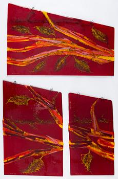Benth Owesen, 23 glass plaques, Norway, signed and dated.