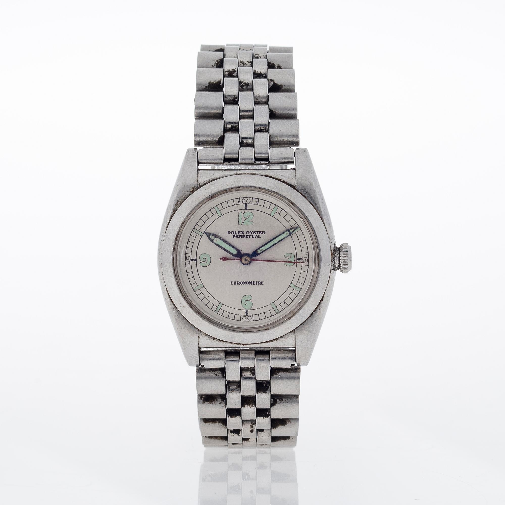 ROLEX, Oyster Perpetual, Chronometre, s.k "Bubbleback", armbandsur, 32,5 mm.