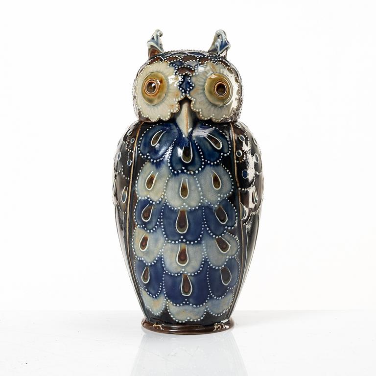 Mark Marshall, tillskriven, urna med lock, stengods, Doulton Lambeth, England, omkring 1900.