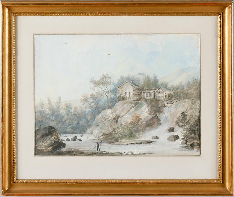 L CORDIER 1770-1836, akvarell, signerad.