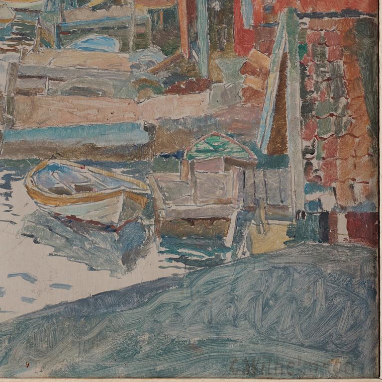 Carl Wilhelmson, "Septemberafton", motiv från Fiskebäckskil.