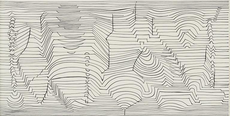 VICTOR VASARELY, indian ink, signed in pencil.