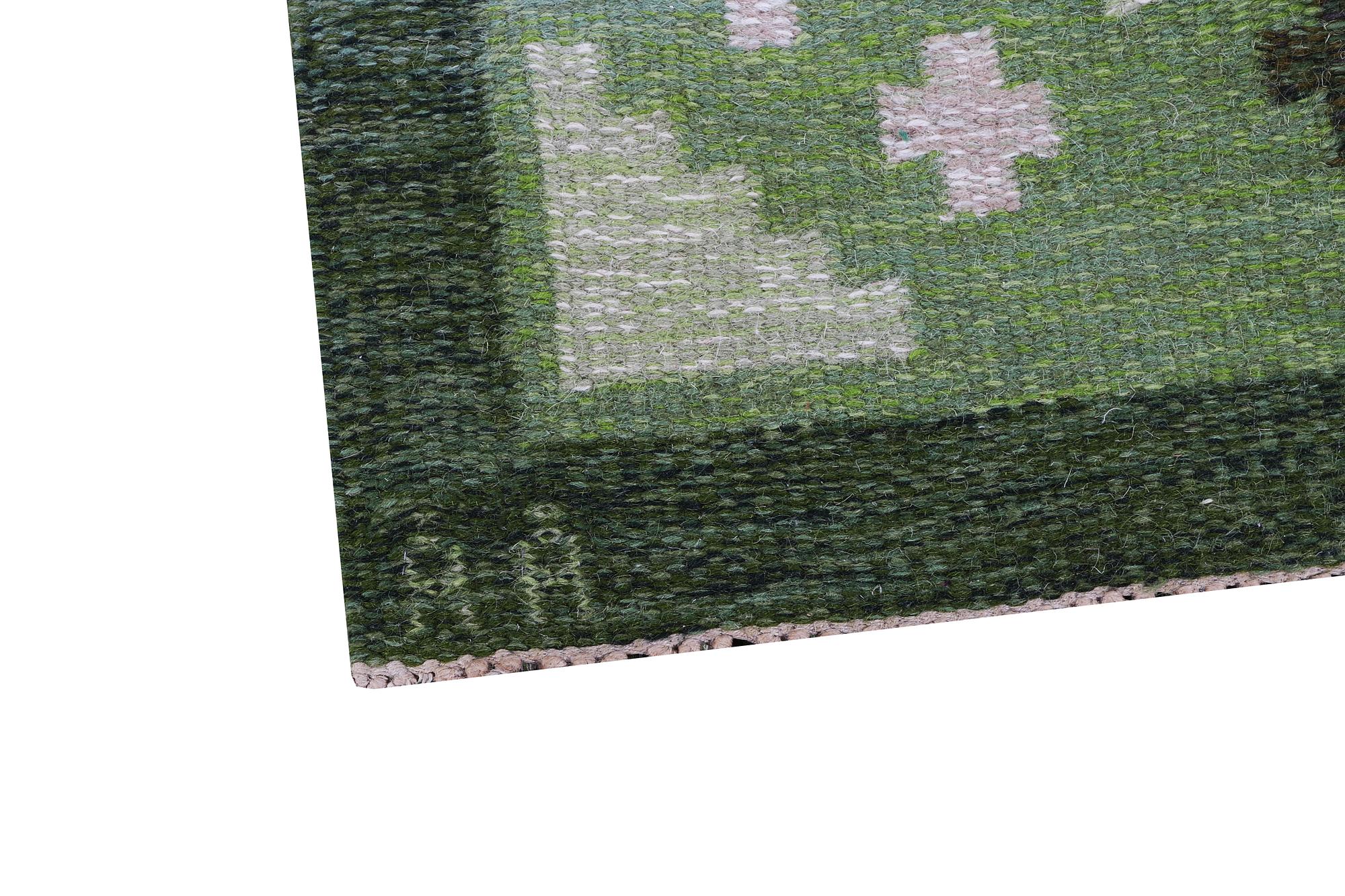 Anna-Johanna Ångström, a 'Ljusterö' flat weave carpet, signed ÅÅ, c. 238 x 167 cm.