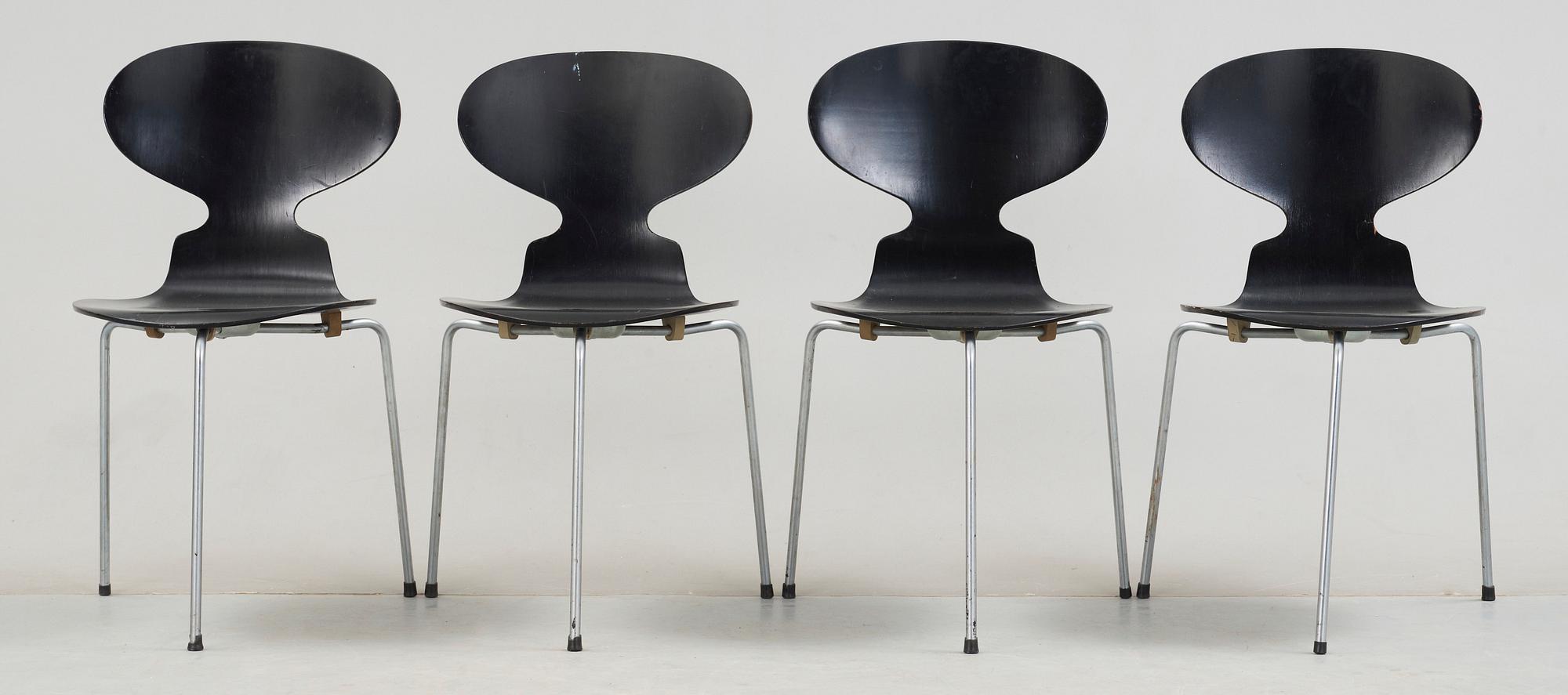 STOLAR, 4st, "Myran", Arne Jacobsen, Fritz Hansen, Danmark.
