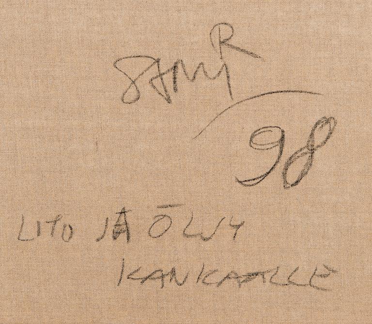 SAMI RINNE, litografi och olja på duk, signerad och daterad -98.