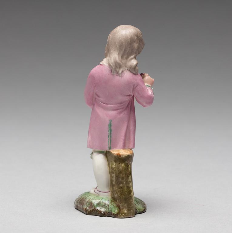 A Höchst porcelain figure of a boy, 1770's.