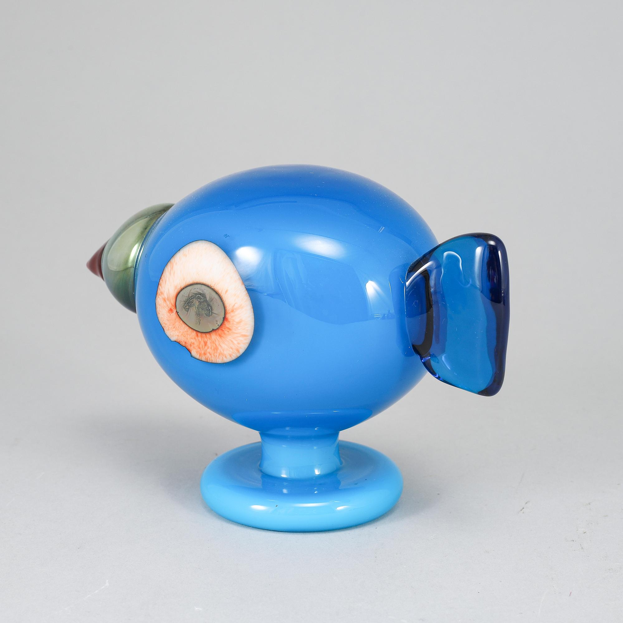 OIVA TOIKKA, glasfågel, Turkey Fowl (Turkinkana) signerad O. Toikka Nuutajärvi, 2005.