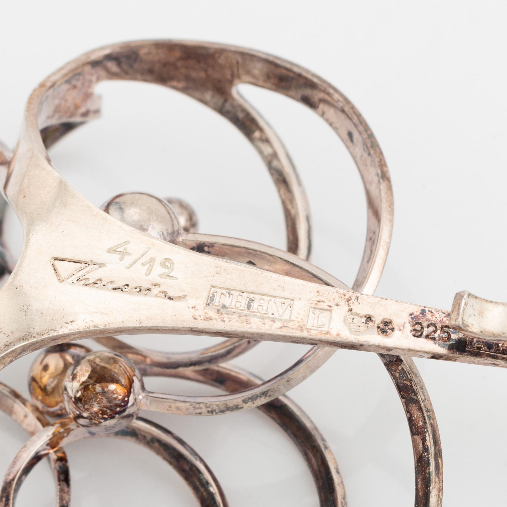 Theresia Hvorslev, a sterling silver necklace with pendant, Lidköping 1975.
