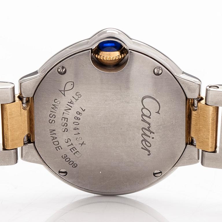 Cartier, Ballon Bleu, rannekello, 28 mm.