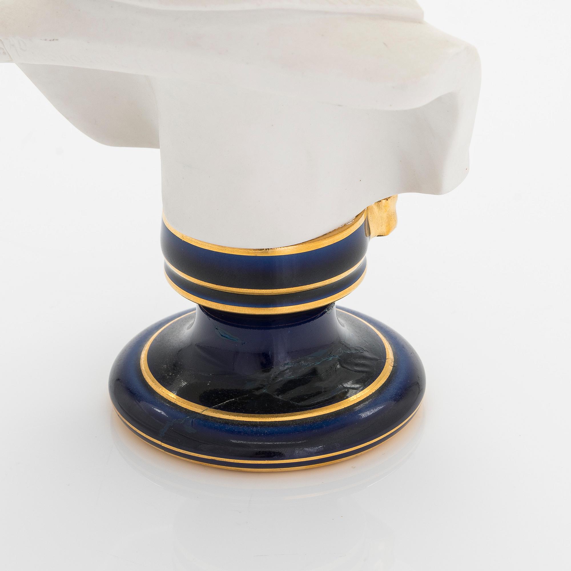 A biscuit bust of Napoleon Bonaparte, Sèvres, France.