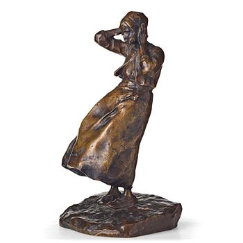 399. Ruth Milles, "Flicka i blåst" (=Young woman in the wind).
