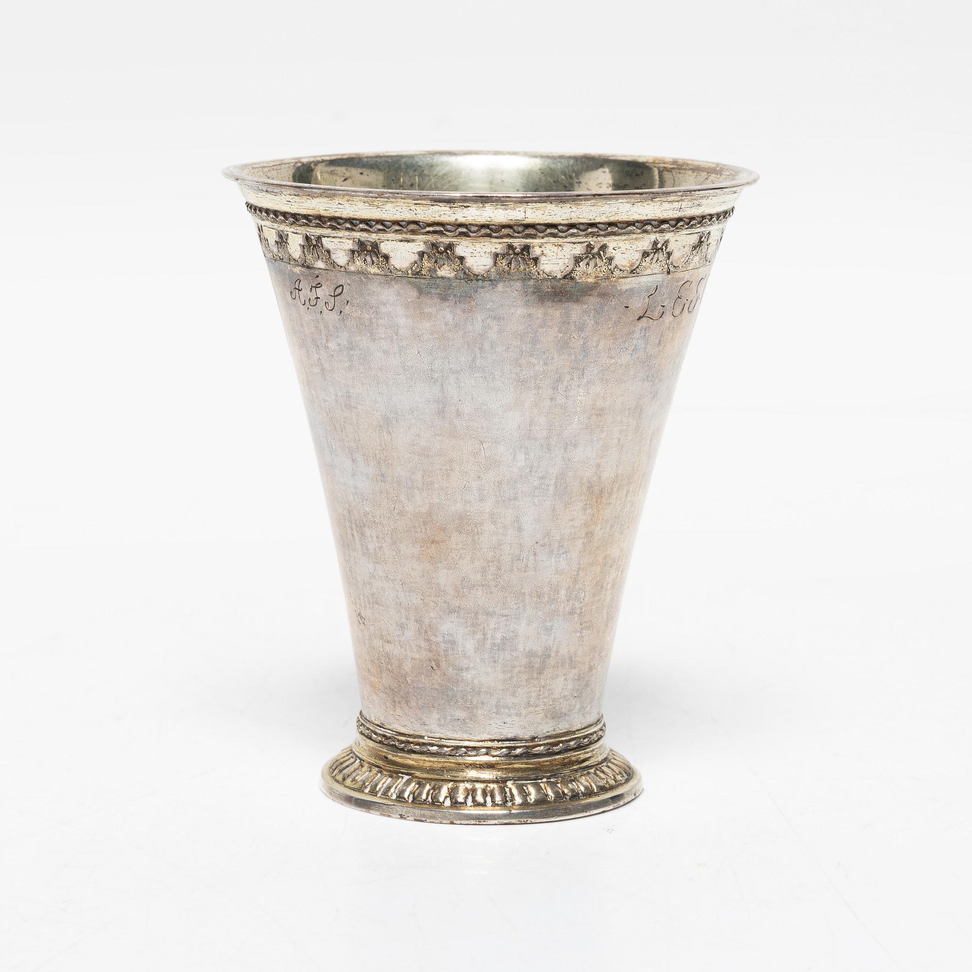 Beaker, silver, Thomas Beckman the Younger, Örebro (1727–59).