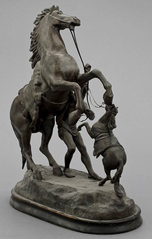 SKULPTUR, efter Guillaume Coustou. sign. 1900-tal.