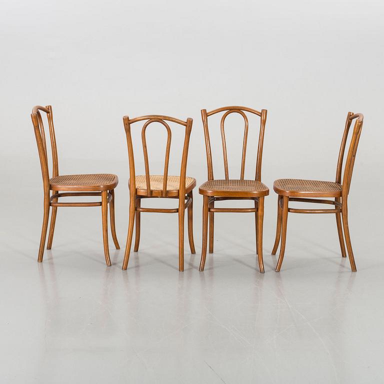 A SET OF SIX BENTWOOD THONET CHAIRS.