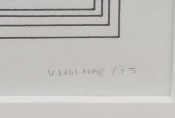 VERA MOLNAR, tusch, signerad och daterad /75.