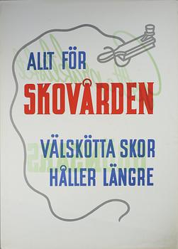 REKLAMAFFISCHER, 25 st, Hakonsköpmännens Reklamtjänst, Västerås, 1900-talets andra kvartal.