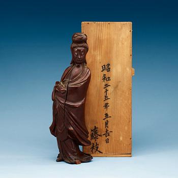 1546. A wooden figure of Guanyin, China, early 20th Century.