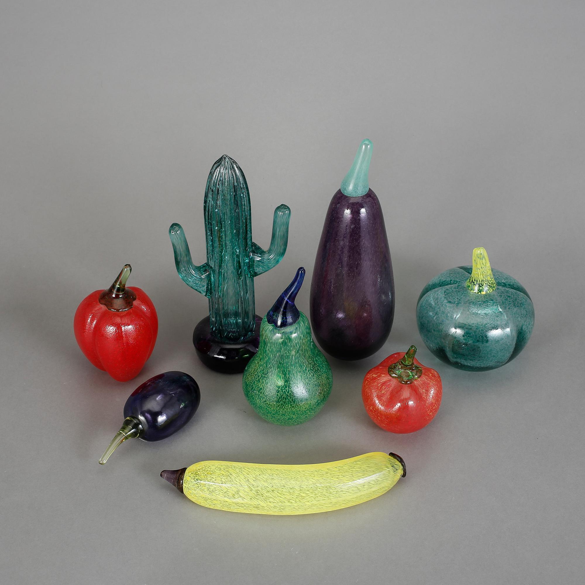 FIGURINER, 8 st, glas, Gunnel Sahlin, Kosta Boda.