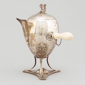 ADOLF ZETHELIUS, an Empire silver coffee pot from Stockholm, 1816.