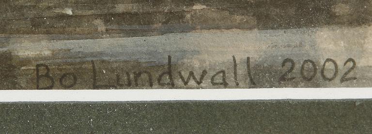 BO LUNDWALL, akvarell på papper, sign o dat 2002.