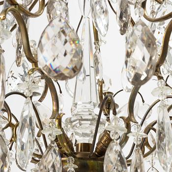A Rococ-style chandelier, 20th century.