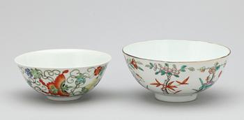 SKÅLAR, 2 st, porslin, Kina, 1900-tal.