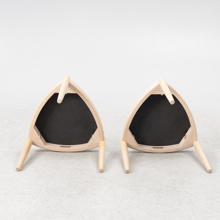 Kai Kristiansen, pallar, ett par, "Uni", Miyazaki Chair Factory, Japan.