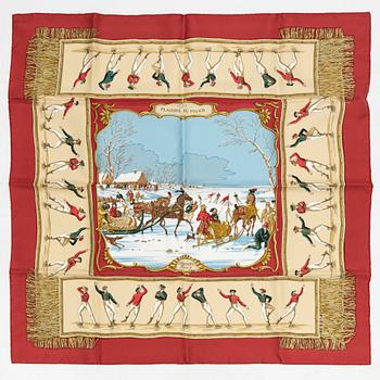 Hermès, scarf, "Les plaisirs du froid".