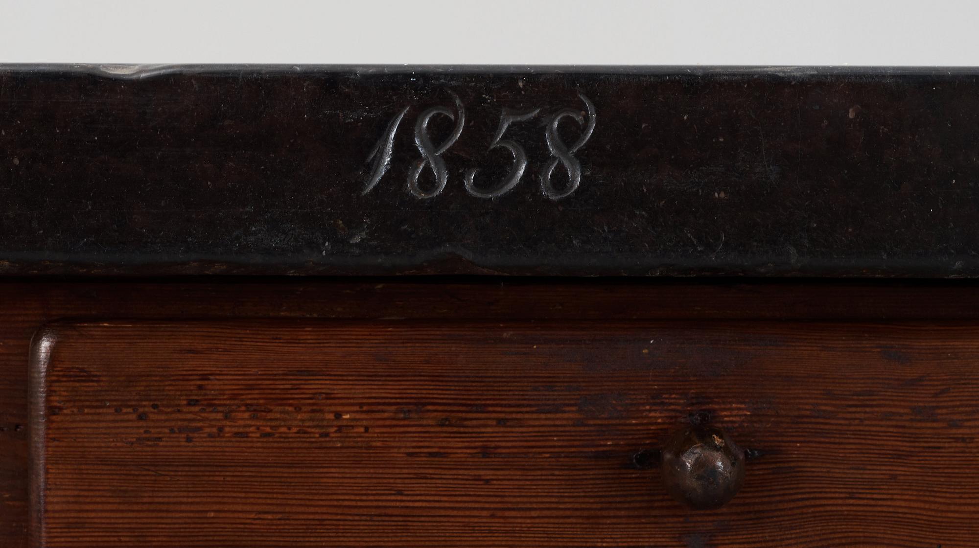 STENBORD. Skåne, daterat 1858.