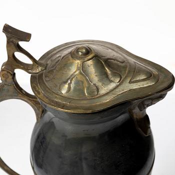 An Art Nouveau pitcher, early 20th century.