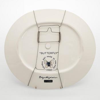 Birger Kaipiainen, a ceramic 'Butterfly' plate for Arabia Art 1982, signed and numbered II 0/300.