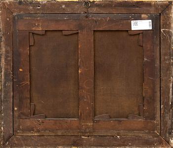 Okänd konstnär 1800-tal, Rastande sällskap med djur.