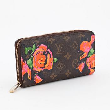 LOUIS VUITTON, a monogrammed canvas wallet, "Stephen Sprouse Roses Zippy", limited edition s/s 2009.