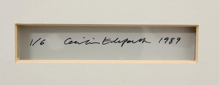 CECILIA EDEFALK, färgserigrafi, a tergo sign, numr 1/6 o dat- 1989.