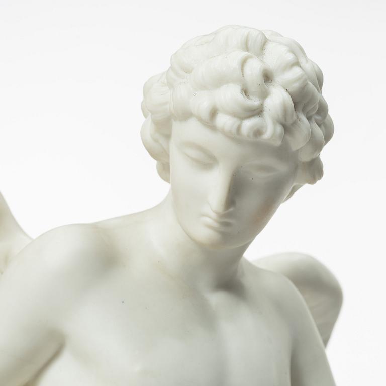 Johan Tobias Sergel, after, "Amor and Psyche", figurine, parian, early 20th century.