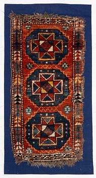 An antique Yastik rug, possibly Afghanistan, c. 110 x 57.