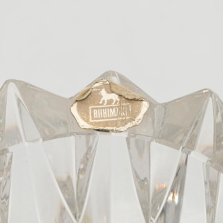 Aimo Okkolin, skål, "Näckros", signerad Aimo Okkolin Riihimäen Lasi Oy.