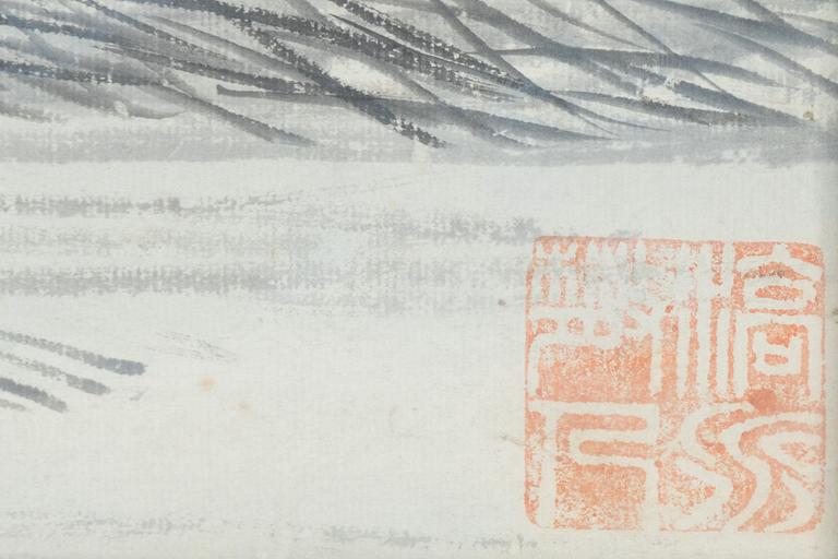 Okänd konstnär, målningar, 3 st, tusch och färg på papper, Kina, 1900-tal.