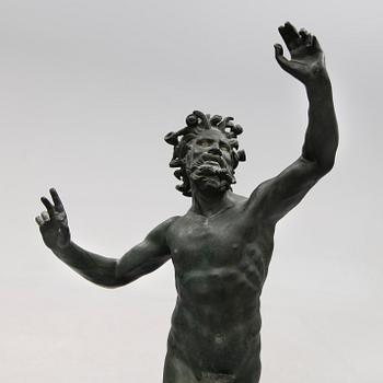 SKULPTUR, brons, kopia från Pompeji, 1900-tal.