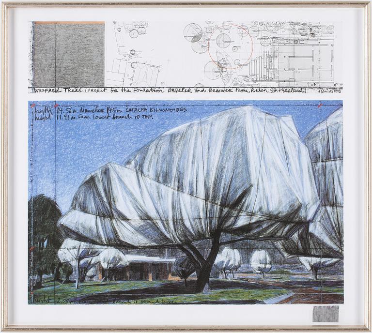 CHRISTO, färgoffset med tygcollage, ej signerad.