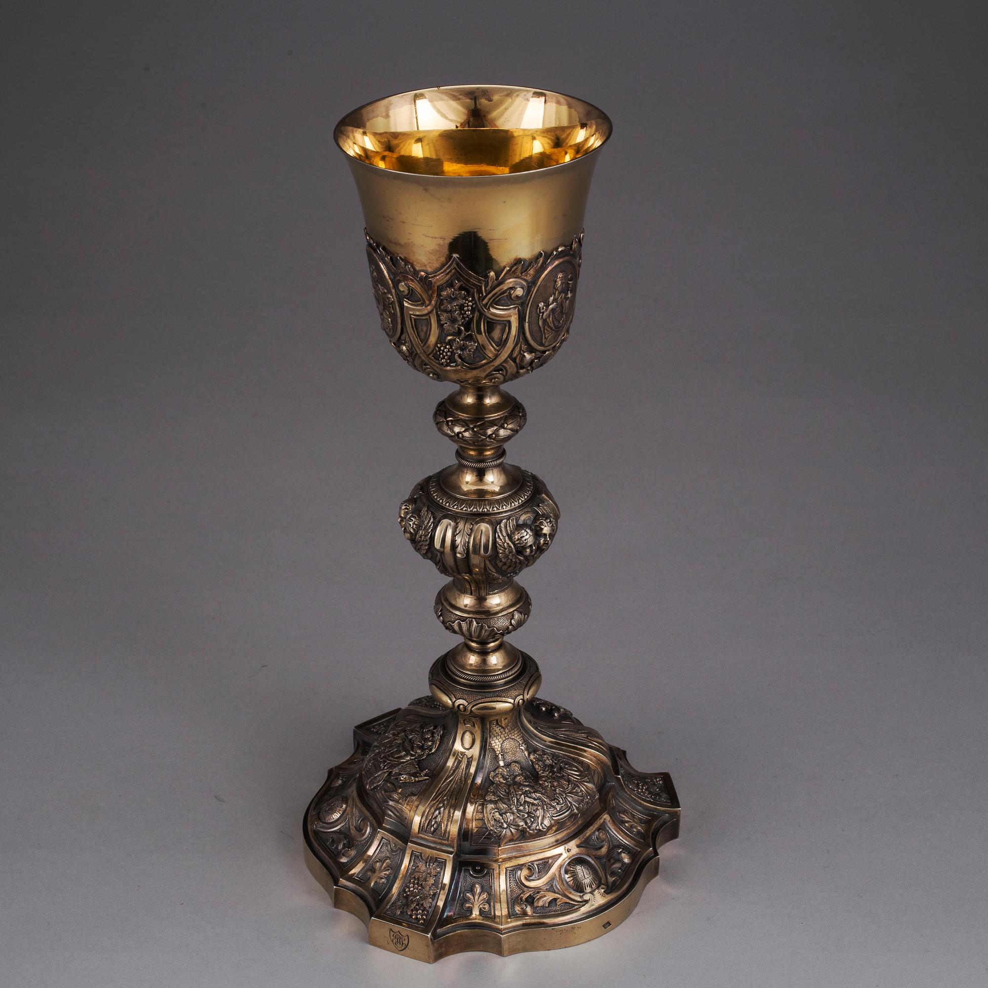 KALK, silver, Frankrike. Barockstil, 1900-tal. Vikt ca 615 gram.