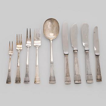 A 43-piece set of 'Tähkä' silver cutlery, Finnish hallmarks.
