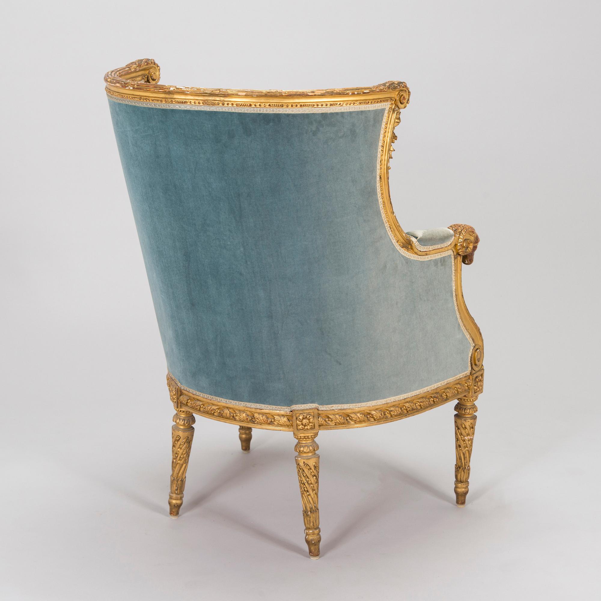 Bergère, Edward VII's inventory stamp (reign 1901-1910), England.