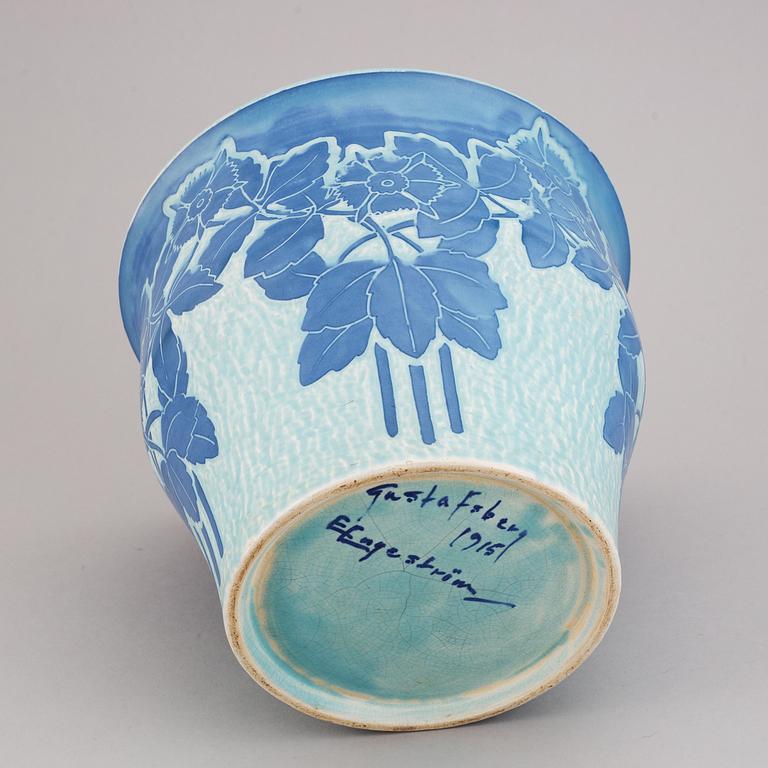 Josef Ekberg, a stoneware 'Sgraffito' vase, Gustavsberg 1915.