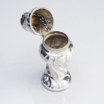 A Swedish 18th century silver sugar shaker, mark of Isak Sauer, Stockholm 1762.