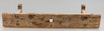 A 18th-/19th century pinewood bench.