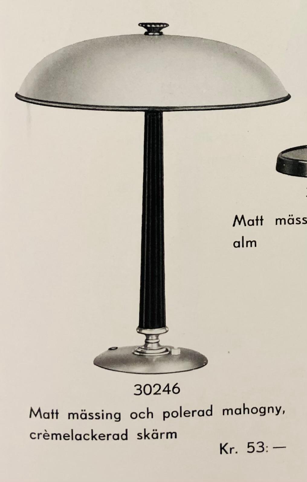 Erik Tidstrand or Bertil Brisborg, a table lamp model "15625", Arvid Böhlmarks Lampfabrik, Stockholm, 1950s-60s.