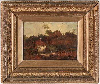 OKÄND KONSTNÄR olja på pannå, ej signerad, 1800-tal.
