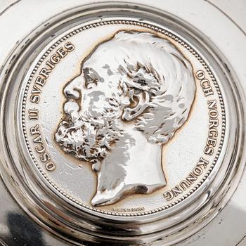 STOP, silver, barockstil, CG Hallberg Stockholm 1900. Vikt ca 780 gram.