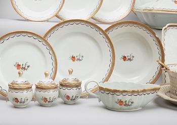 A famille rose dinner service, Qing dynasty, Qianlong (1736-95).